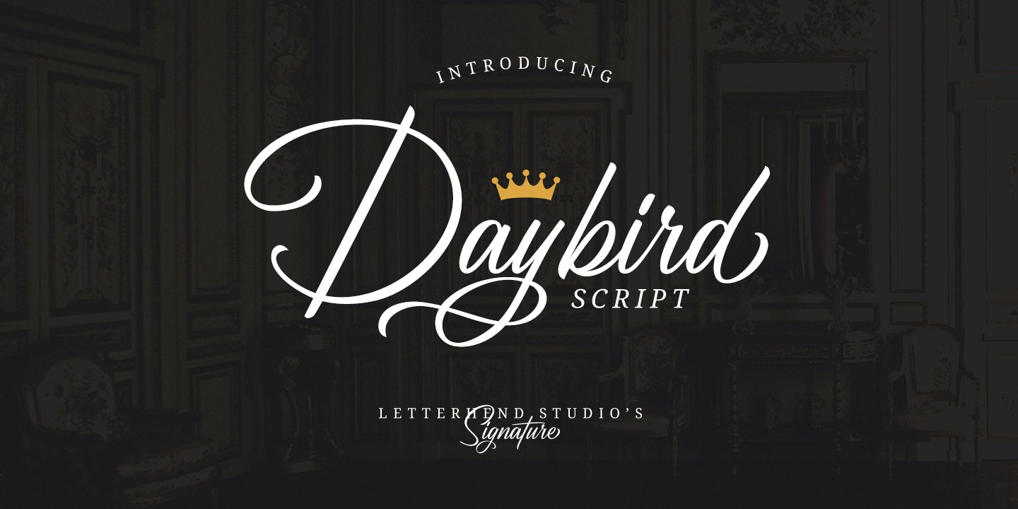Ejemplo de fuente Daybird Script Regular